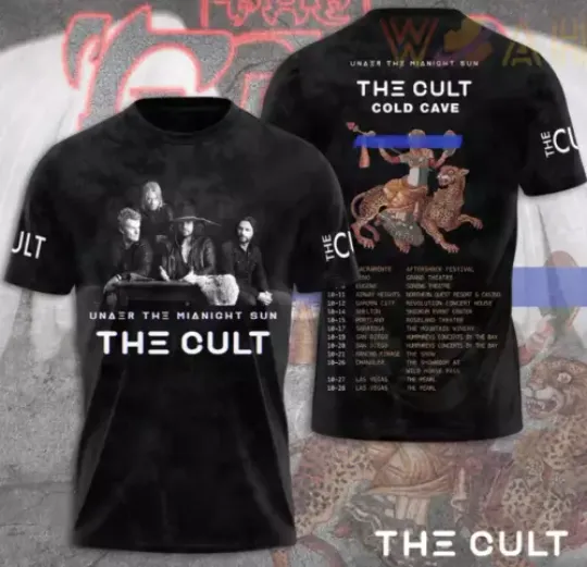 Discover The Cult 3D T-Shirt, All Over Printed Merch Gift For Fans