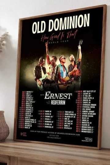 Discover Old Dominion How Good Is That World Tour 2025 With Ernest poster