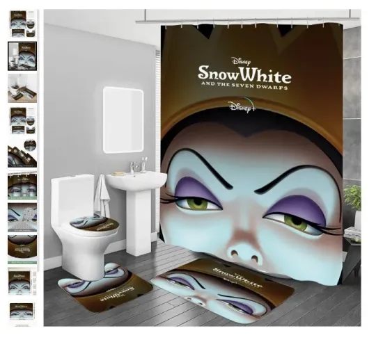 Discover Halloween Disneyyy Snoww Whitee Evil Queenn Bathroom Set