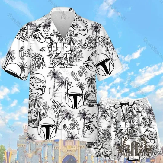 Discover Disneyyy Starr Warss 3D HAWAII SHIRT & SHORTS