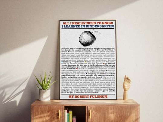 Discover Everything All I Really Need To Know I Learned In Kindergarten poster