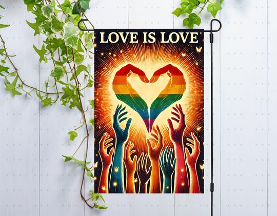 Discover Pride Garden Flag PNG Sublimation Design Yard Flag Decor, Pride Month Butterfly