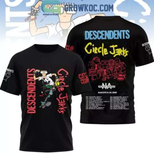 Discover Descendents Circle Jerks Europe And UK Tour 2025 Hoodie T-Shirt 3D