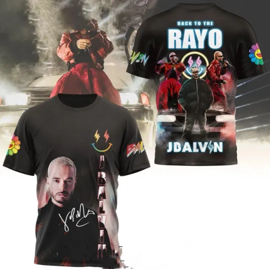 Discover J Balvin Back To the Rayo 2025 Tour AOP 3D T-shirt