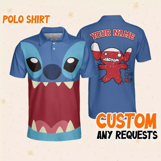 Discover Personalized Lilo And Stitchh Cosplay Stitchh Lovers Short Sleeve Men's Polo Shirt