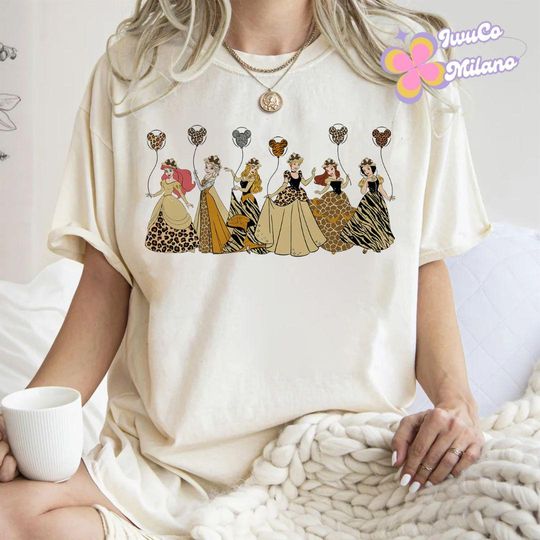 Discover Leopard Balloons Disneyyy Princess animall kingdom Shirt, Safari Mode Disneyyy Girl Trip Shirt