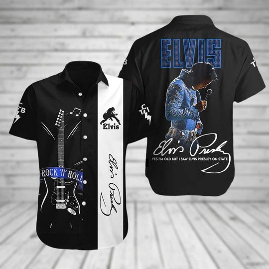 Discover Elvis Presley Hawaiian Shirt, Elvis The King Button Up Shirt