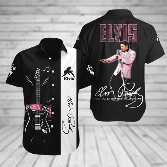 Discover Elvis Presley Hawaii Shirt, The King Of Rock Button Up Shirt