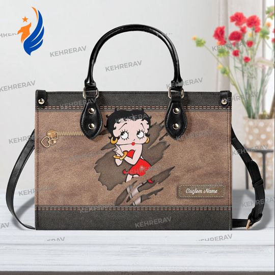 Discover Custom Betty Boop Leather Handbag: Vintage Handmade Woman s Bag