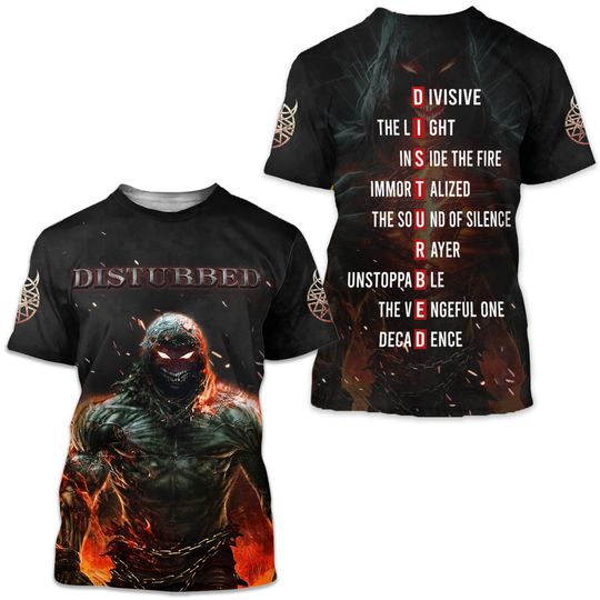Discover Disturbed 3D T-Shirt, Rock Music Band T-Shirt