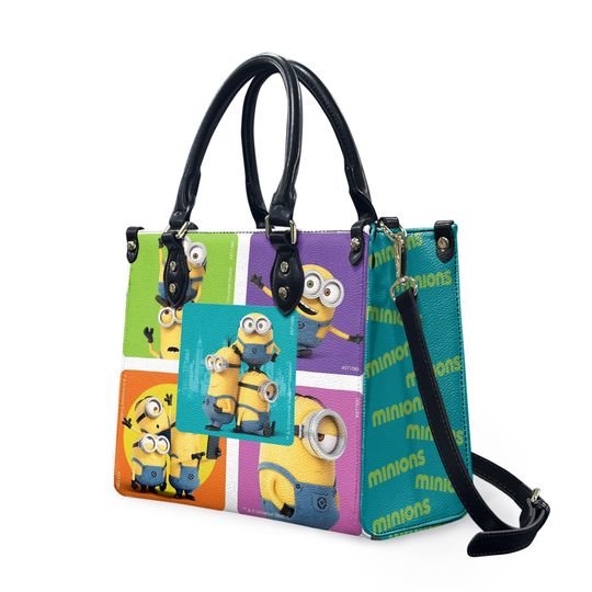 Discover Minions Leather Handbag, Minions Women Leather Bag Gift