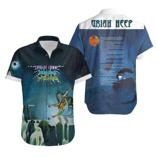 Discover Uriah Heep Demons And Wizards Album Cover Hawaiian Shirt, shirt US size