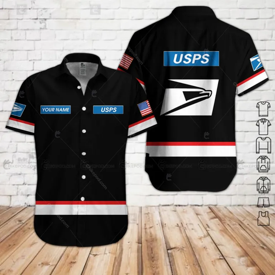 Discover Postal Service Hawaiian Shirt, Personalized Name Postal Worker 3D Hawaii Shirt CM773
