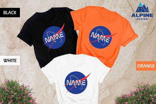 Discover Custom NASA Name Shirt, Nasa Mom Shirt, Personalized Nasa Shirt, Space Family Shirt