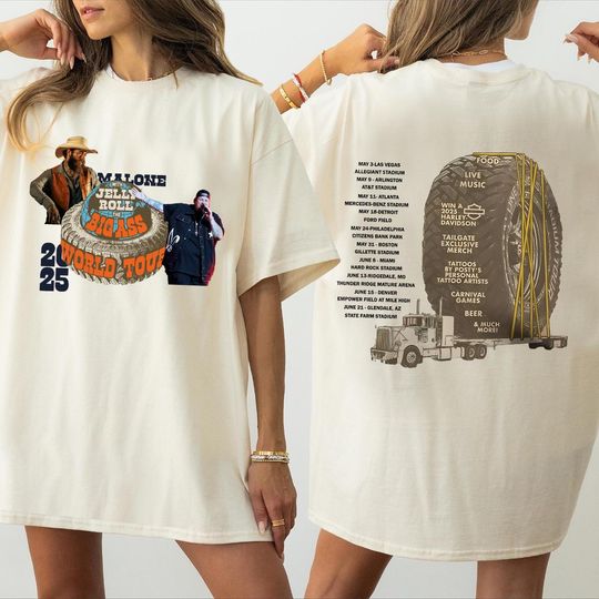 Discover Post Malone Tour Shirt, Big Asss Stadium Tour T-Shirt, Posty 2025 Tour Shirt