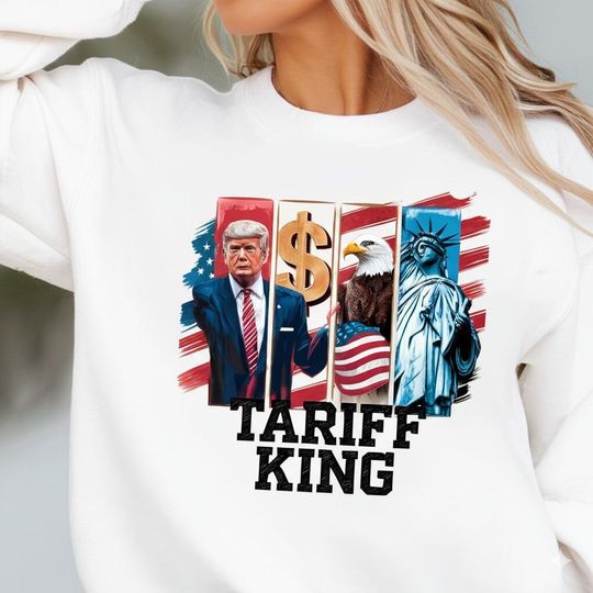 Discover Tariff King Anti Trump No Racism Shirt, No Inflation Shirt, Tariff King Shirt