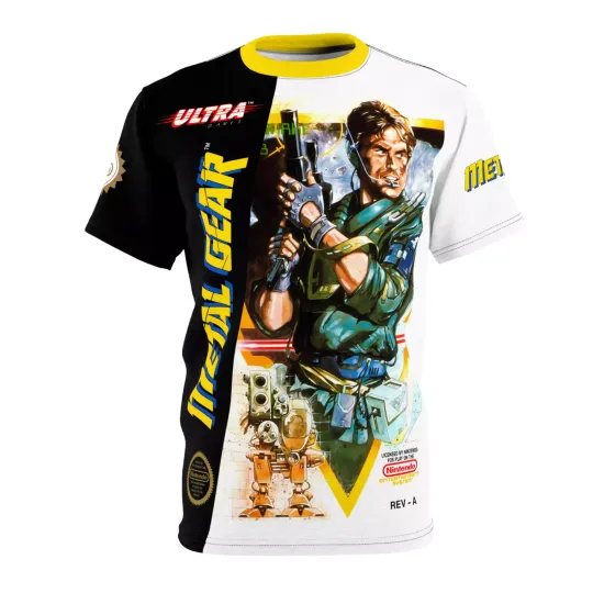 Discover Metal Gear 1987 NES Retro Vintage Nintendo Video Game Cover T-Shirt