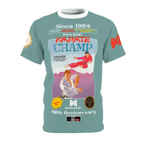Discover Karate Champ NES 40th Anniversary Retro Vintage Nintendo Cover Game T-Shirt