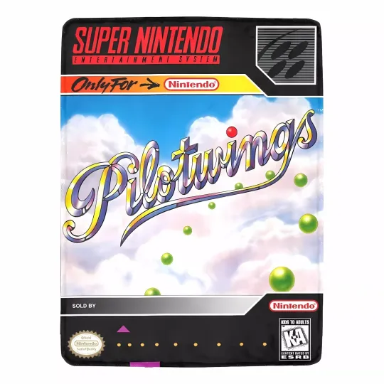 Discover Vintage / Retro Video Game Pilotwings SNES Box Ultra-Soft Micro Fleece Blanket