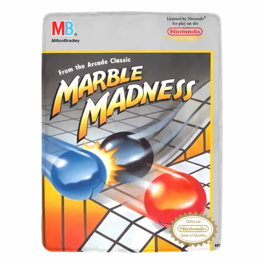 Discover Style Retro Marble Madness Nintendo NES Cover Ultra-Soft Micro Fleece Blanket