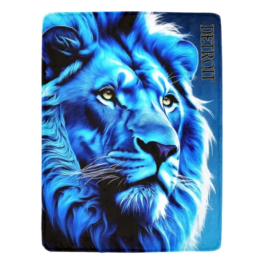 Discover Blue King Lions Ultra-Soft Micro Fleece Blanket