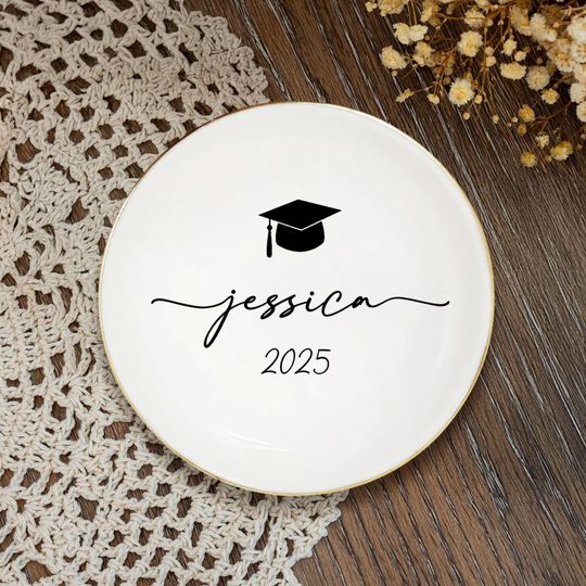 Discover Graduation Gift, Personalized Graduation Jewelry Dish, Class Of 2025, Grad Gift For Daughter