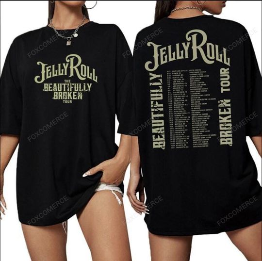 Discover Jelly Roll The Beautifully Broken Tour 2025 T-Shirt