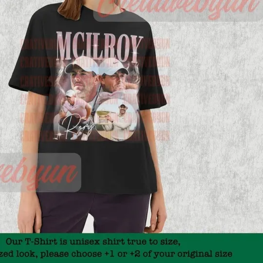 Discover Rory McIlroy Vintage Fan Shirt Golf Sweatshirt Unisex Gift Tee