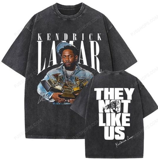 Discover Limited Rapper Kendrick Lamar They Not Like Us Washed Vintage T-shirt