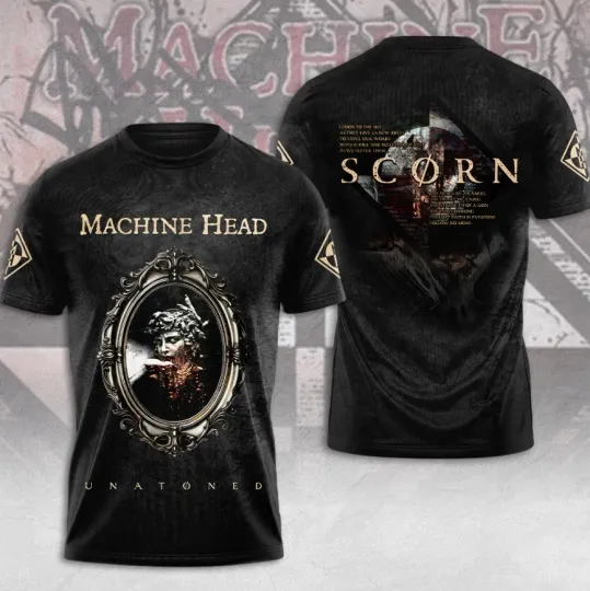 Discover Machin3 Head Band Shirt 3D Print Metal Music Fan Tee Unisex