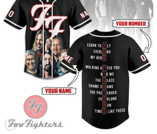 Discover FF Band Fighters Playlist Personalized baseball jersey, 3d gift,2025