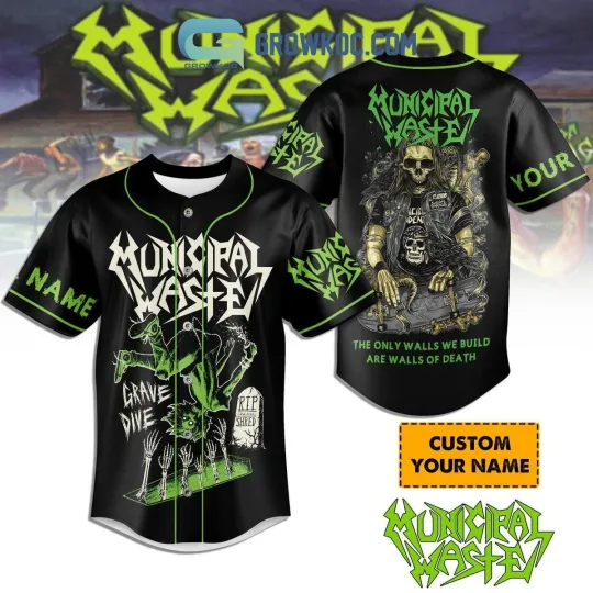 Discover The Wall Of Death Municipal Waste baseball jersey, 3d gift,2025