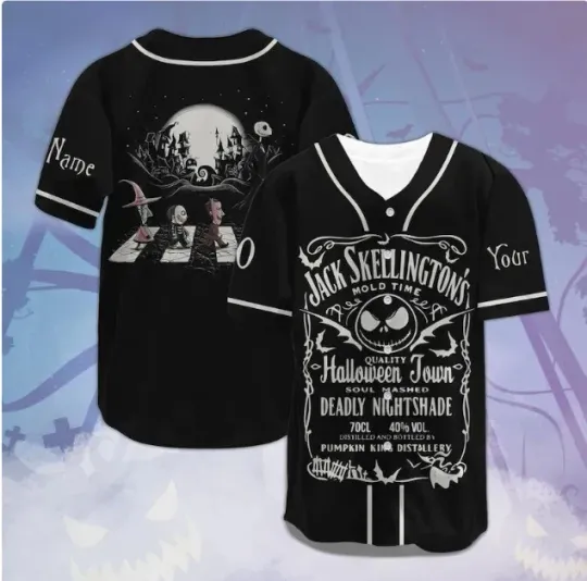 Discover Personalized Jackk Skellingtonn 3D Baseball Jersey Shirt