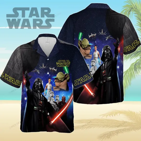 Discover The Essence of Starr Warss Showcased on 3D Hawaiian Shirt Attire