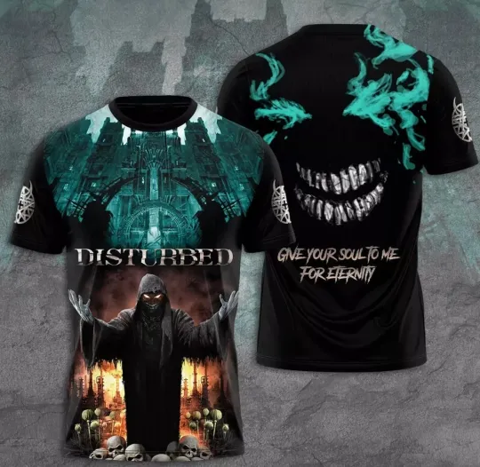 Discover Disturbed The Sickness 25th Anniversary Tour 2025 3D T-Shirt