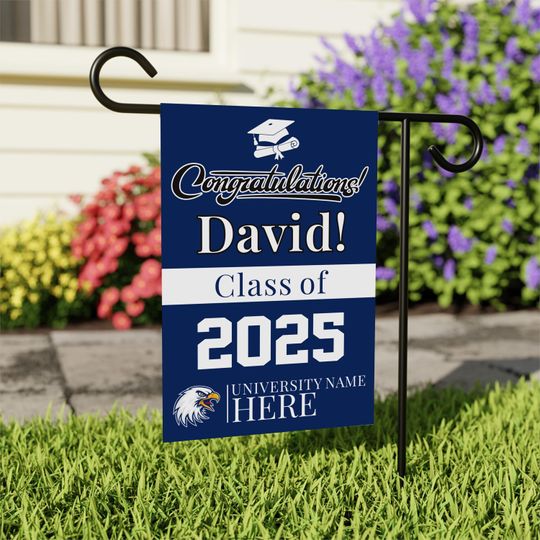 Discover Personalized College Graduation Garden Flag - Custom School Logo for Class of 2025