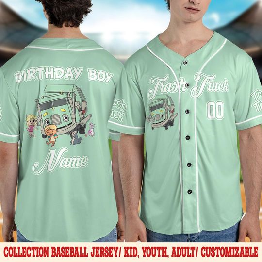 Discover Trash Truck Baseball Jersey