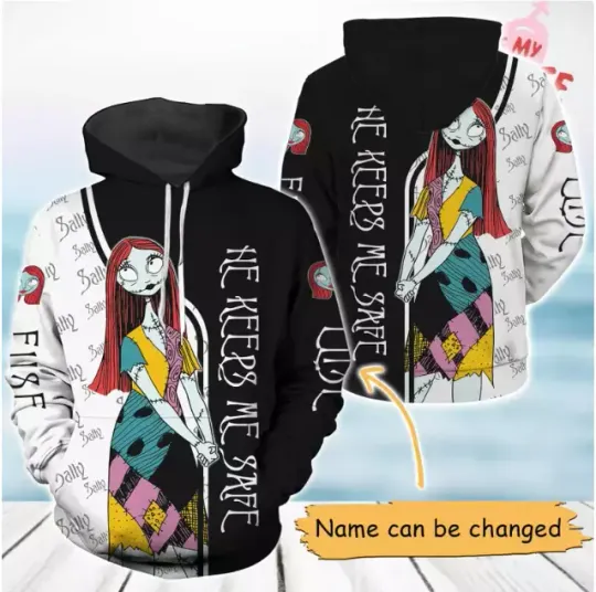 Discover Disneyyy Jackk Skellingtonn And Sally GIRL 3D HOODIE HALLOWEEN GIFT