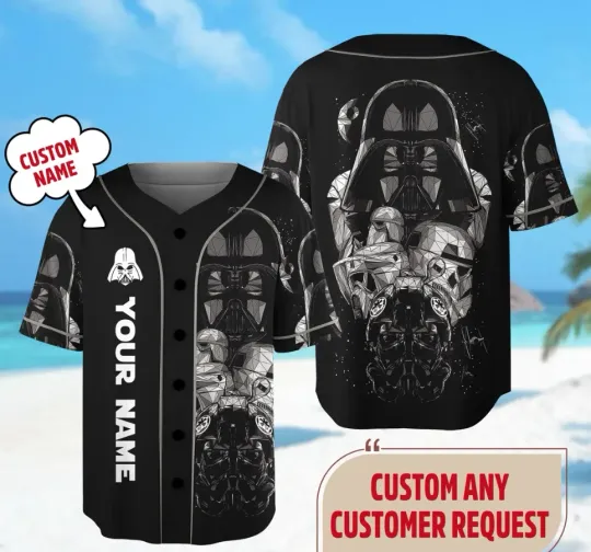 Discover Personalized Starr Warss Dart Vader 3D Baseball Jersey