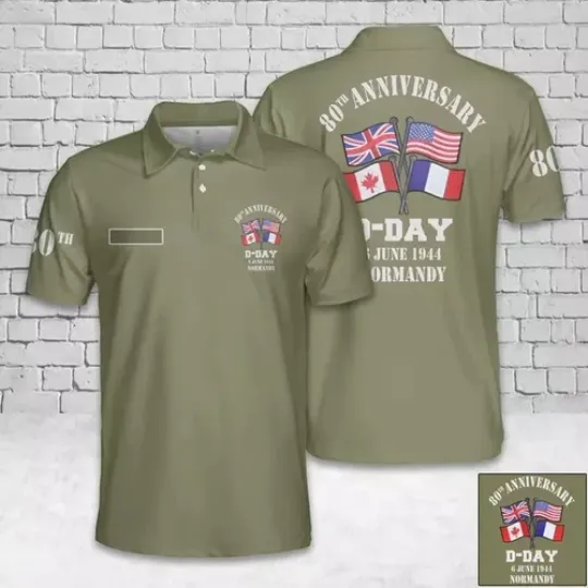 Discover Custom 80Th Anniversary Of D-Day Polo Shirt Gift For Men