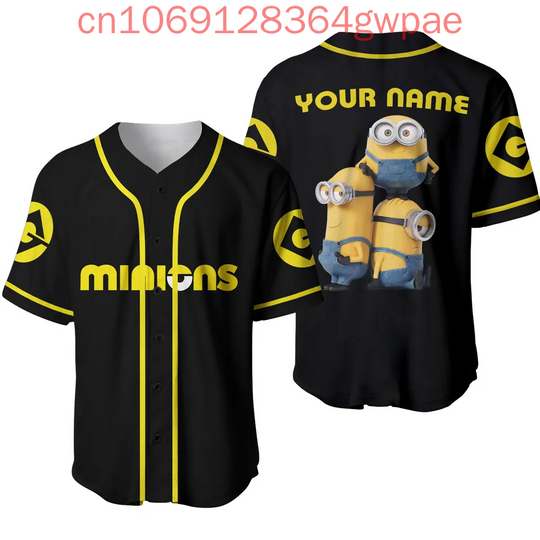 Discover Cartoon Minions Baseball Jersey