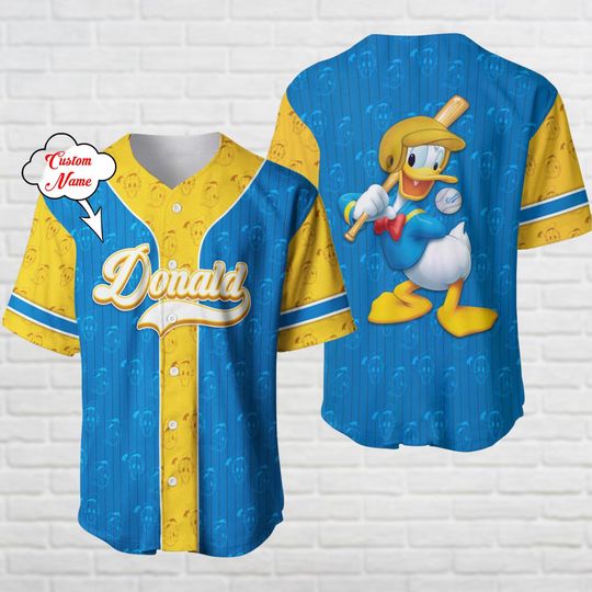 Discover Personalized Donald Duckk Baseball Jersey