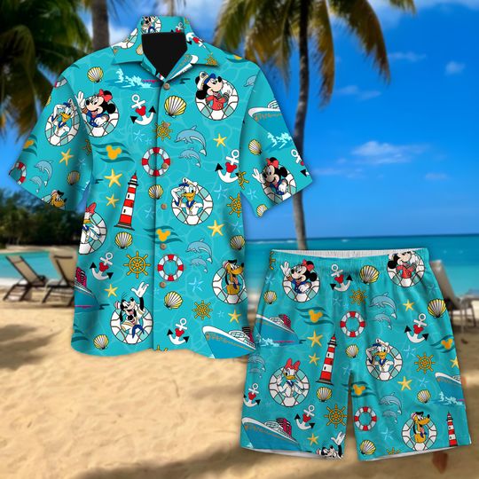Discover Disneyyy Mickeyy And Friends Cruise Hawaiian Shirt and Short