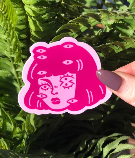 Discover Abstract Face Sticker