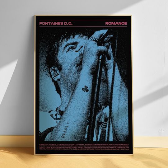 Discover Fontaines DC Digital Art Poster, Post Punk Poster, Indierock Poster, Alternative Rock Poster
