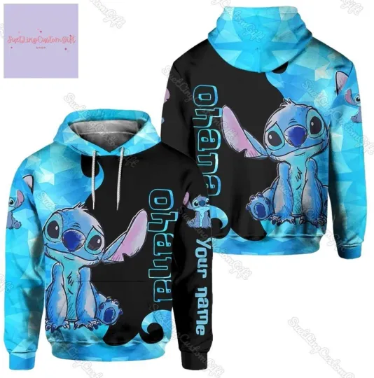 Discover Custom Disneyyy Stitchh 3D HOODIE US Size All Over Print Father Day Gift Best Price
