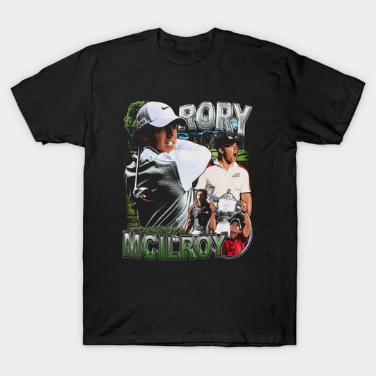 Discover Rory Mcilroy Vintage Collage - Rory Mcilroy - T-Shirt