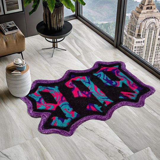 Discover 999 Rug, Juice Wrld 999 Rug, Car Rug, Classic Car Rug, Shaped Rug, Rapper Rug