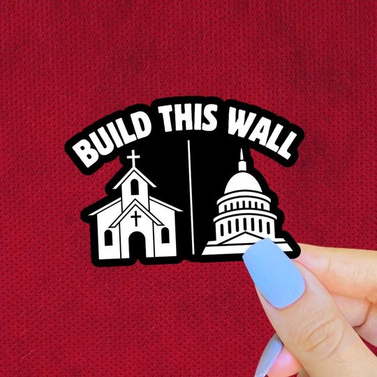 Discover Build This Wall Sticker, Separation of Church and State Sticker