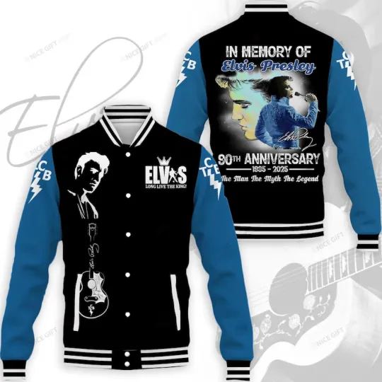 Discover Elvis Presley Baseball Jacket, Elvis The King Of Rock Jacket
